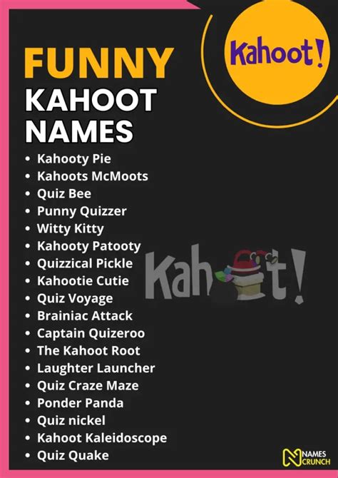 beste kahoot namen deutsch|funny kahoot names.